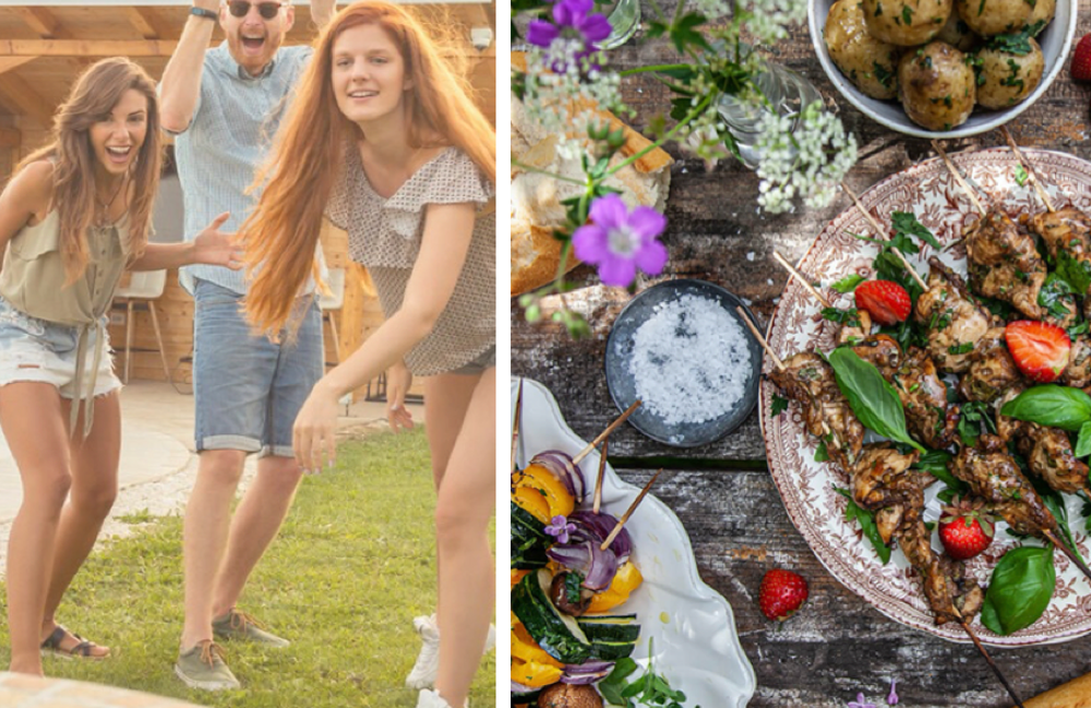 Personer på sommarfest